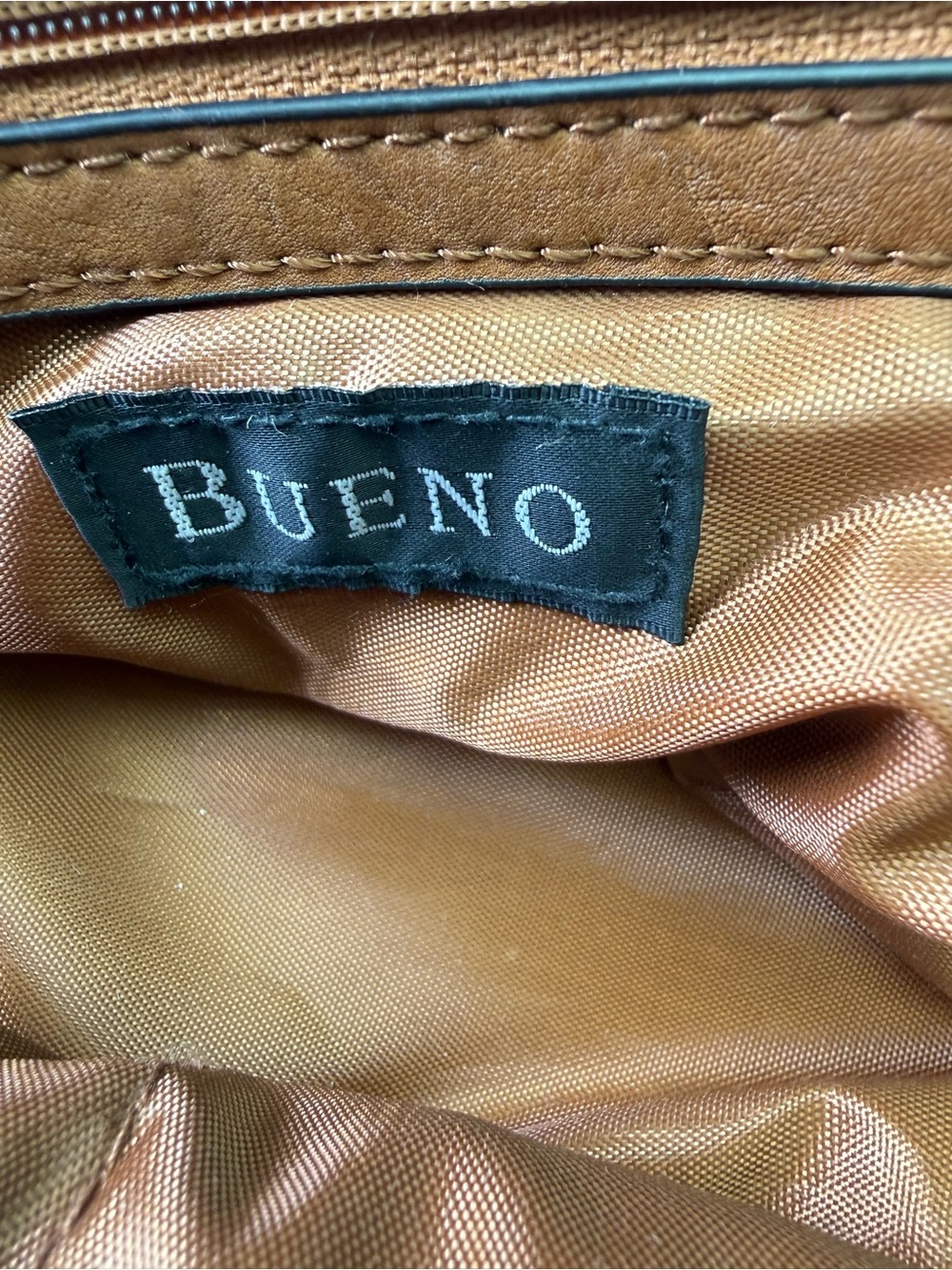 Vintage-Inspired Tan Vegan Leather Frame Satchel - Picture 7 of 8